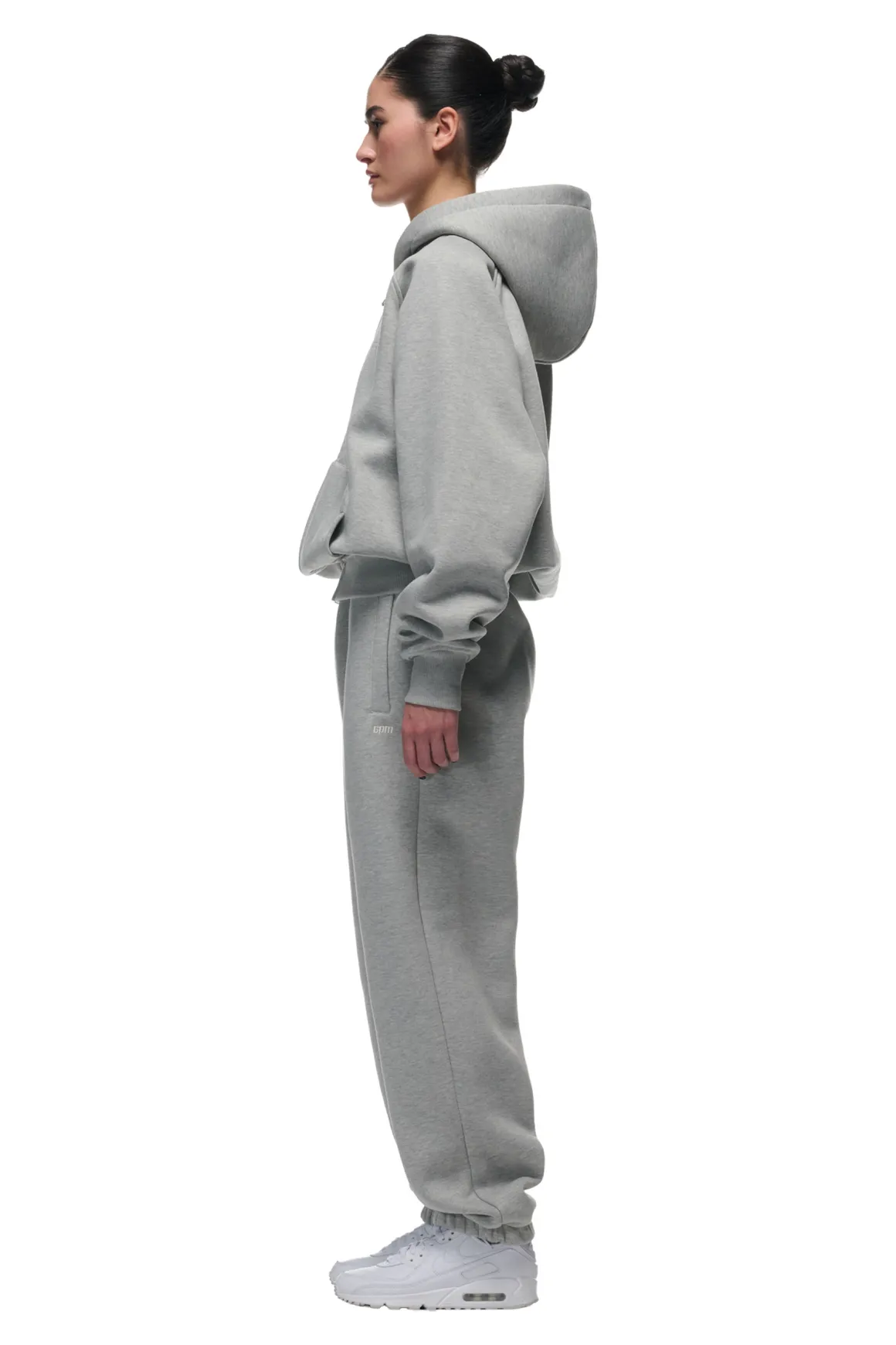ZIP HOODIE GREY MELANGE