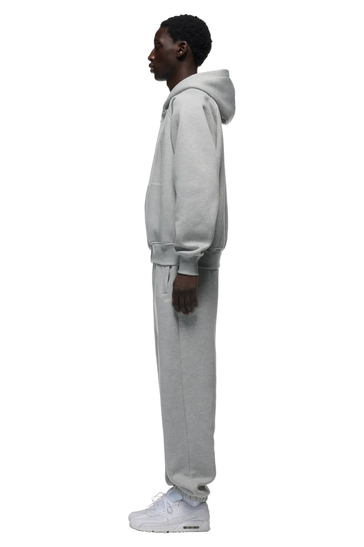 ZIP HOODIE GREY MELANGE